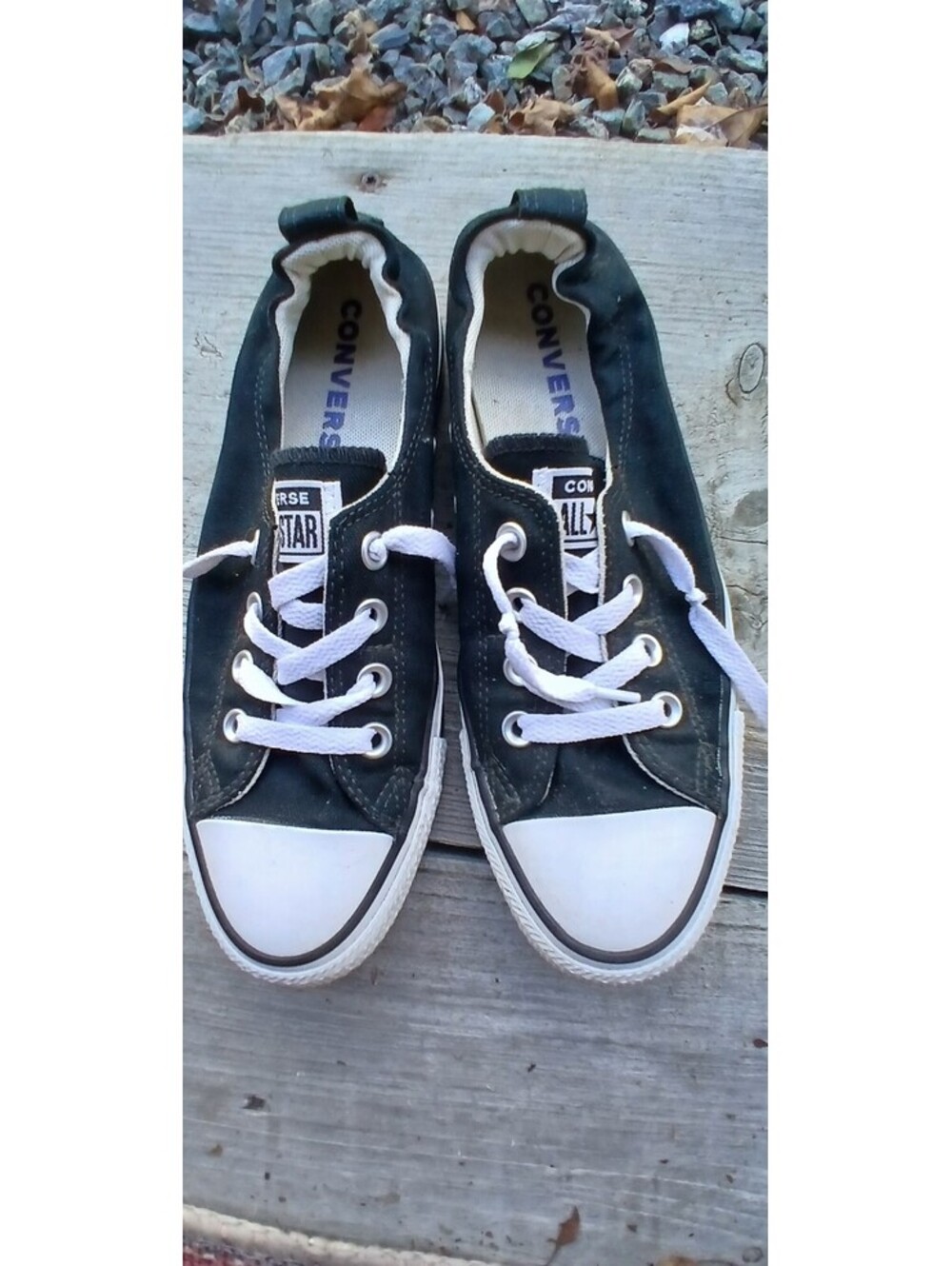 Converse All Star Women's Fashion Sneakers Elastic slip on heel black size 8.